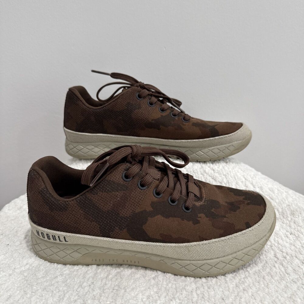 NOBULL Grizzly Camo Brown Canvas Shoes Sneakers Women's 7.5 Men's 6